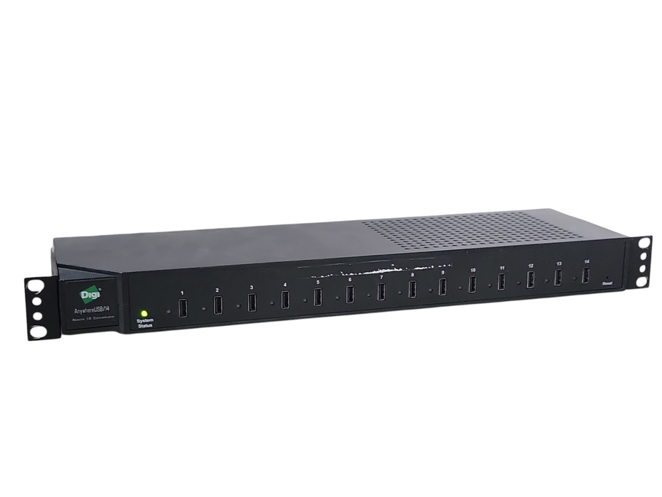 Digi AnywhereUSB/14 G2 50001681-01 AW-USB-14 w/ Rack mount ears _