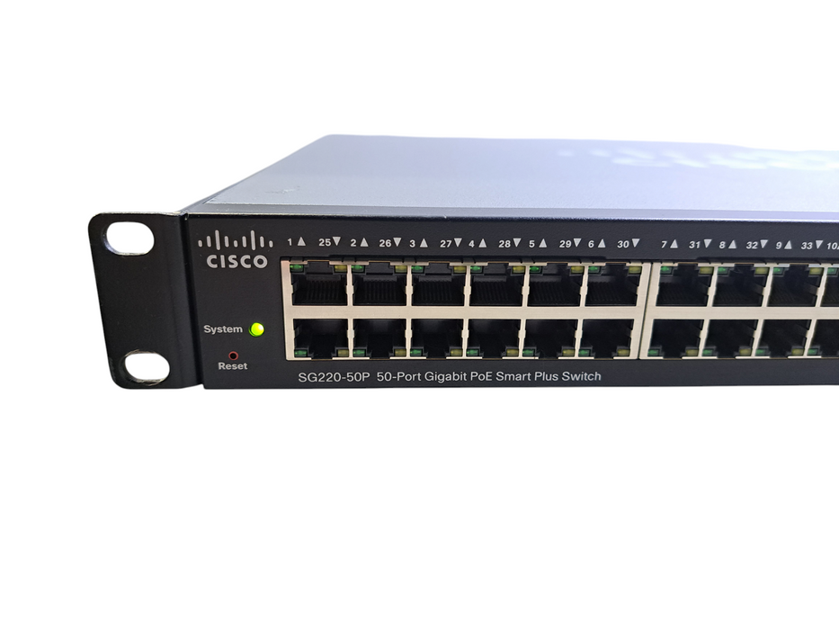 Cisco SG220-50P-K9 V02 | 50-Port Gigabit PoE Smart Plus Switch