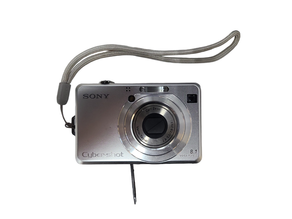 Sony Cyber-shot DSC-W100 8.1MP Digital Camera Silver w/ Battery, READ