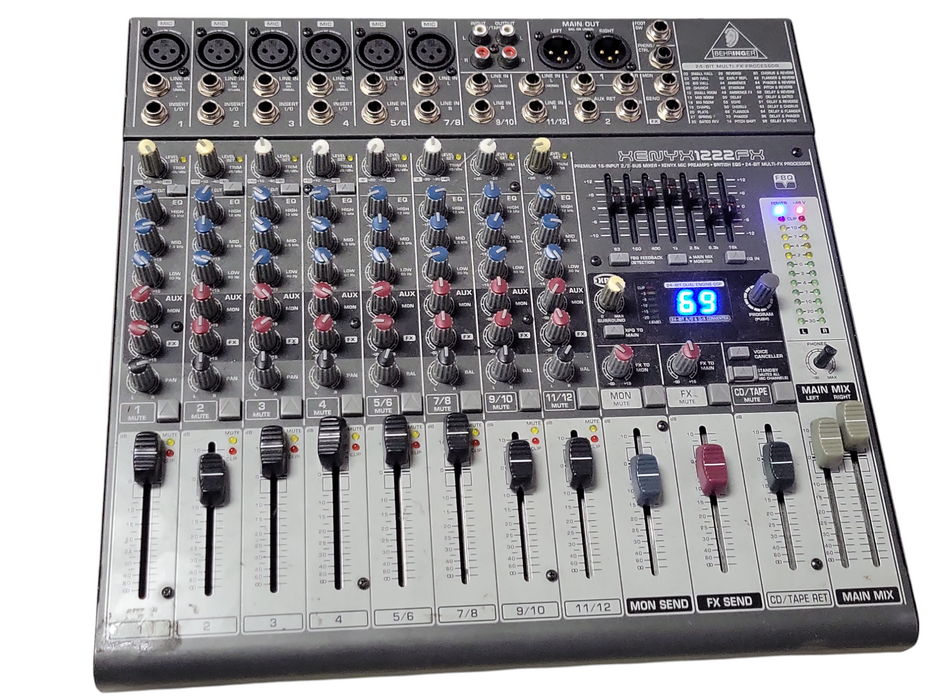 BEHRINGER XENYX 1222 FX PREMIUM 16 - INPUT 2/2 MIXER 24 BIT MULTI - FX PROC _