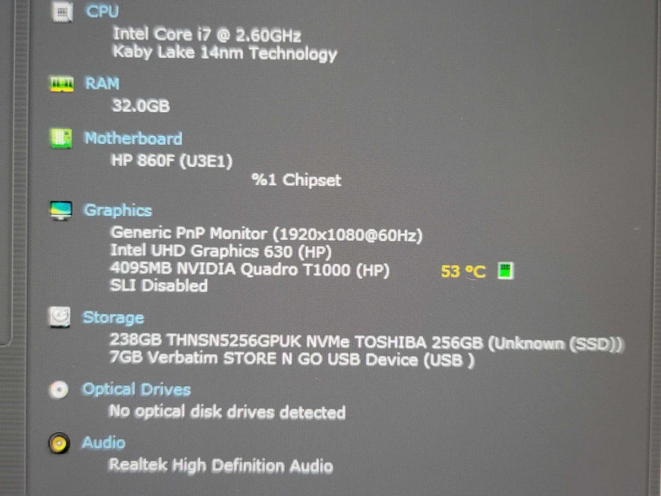 HP ZBook 15 G6 i7-9850H 32GB DDR4 Quadro T1000 256GB NVMe β Lap200