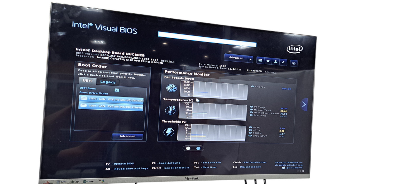 Intel NUC BOXNUC8I3BELS i3-8140U CPU|16GB DDR4|256GB NVMe