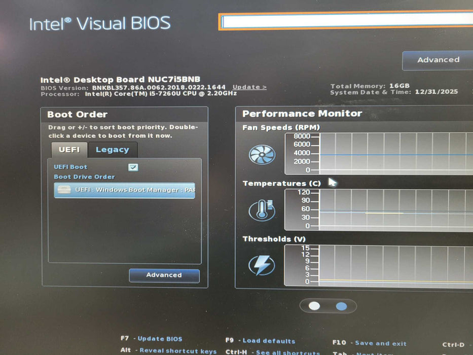 Intel Mini PC NUC NUC7i5BNB Core i5-7260U @2.20GHz 16GB DDR4 RAM, 256GB SSD !