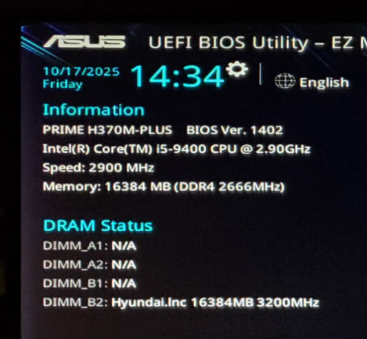Custom PC - Core i5-9400 ASUS PRIMEH370M-PLUS 8GB DRR4 NO HDD 450W PSU Q