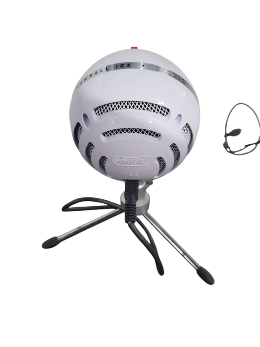 Blue Snowball White USB Plug And Play Condenser Podcast Microphone !