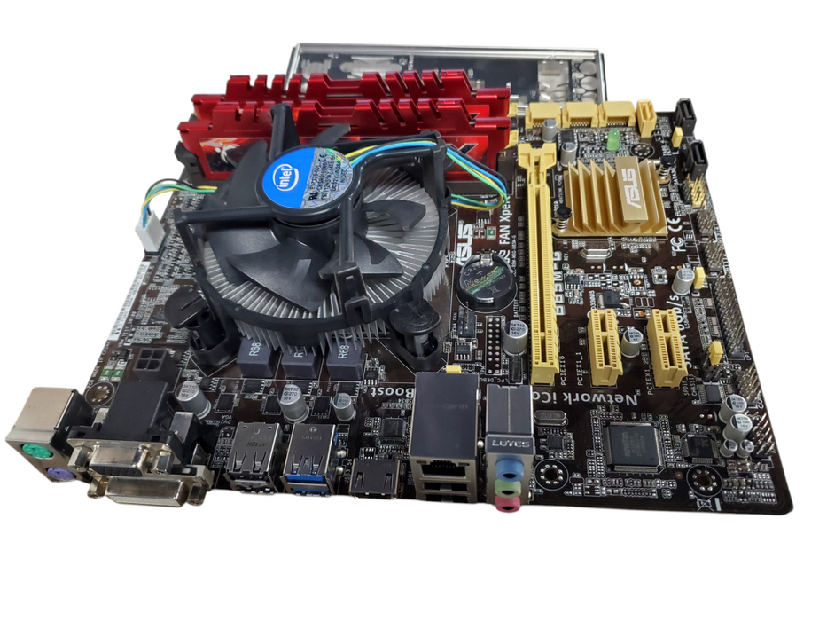 ASUS B85M-G Socket LGA1150 Motherboard With i3-4130 8gb ram  I/O Shield