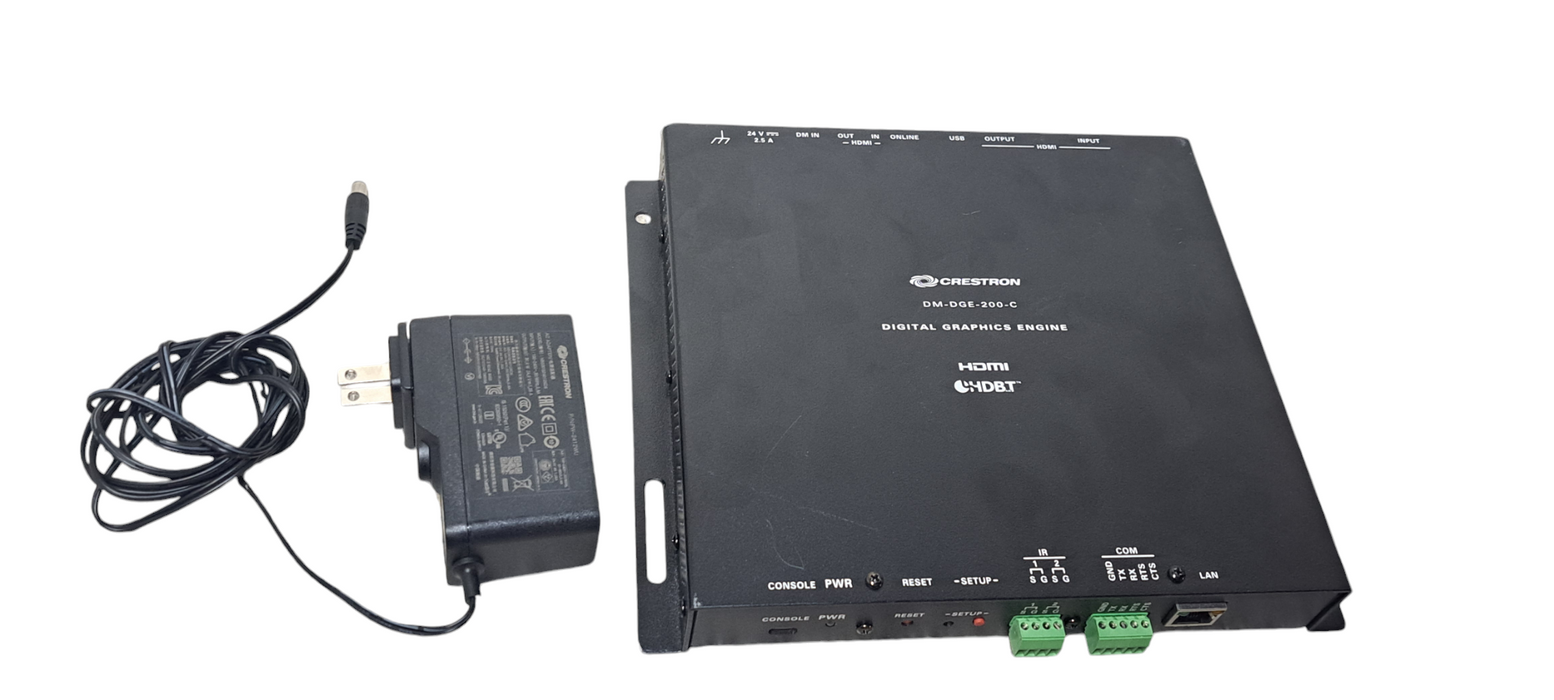 Crestron DM-DGE-200 C Digital Graphics Engine With Power Adapter