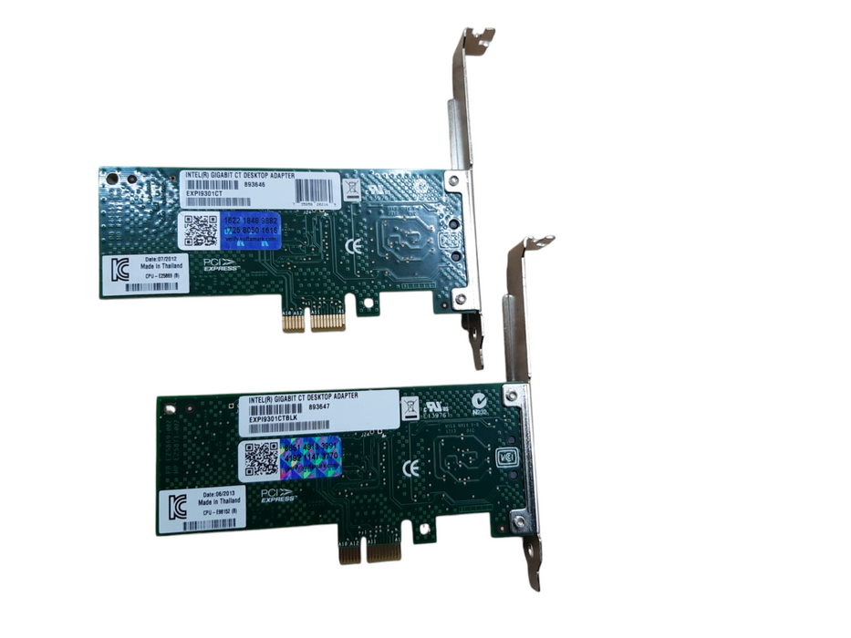 Lot 2x Intel Gigabit CT Desktop Adapter EXPI9301CT, PCIe