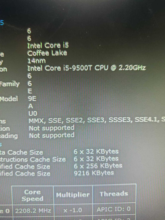 Dell OptiPlex 7070 i5 - 9500 @ 2.20GHz 16GB DDR4 Ram 500GB SSD