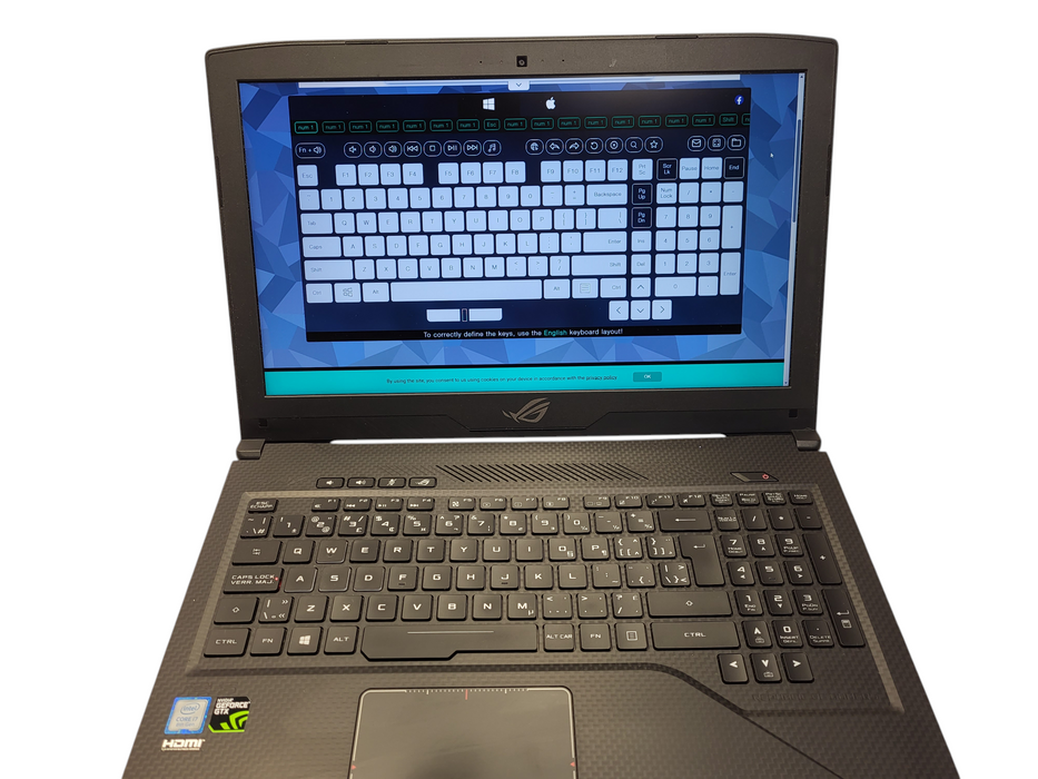 Asus Strix GL503 i7-8750H @ 2.2GHz 24GB DDR4 256GB NVMe GTX 1050Ti  $ Lap200