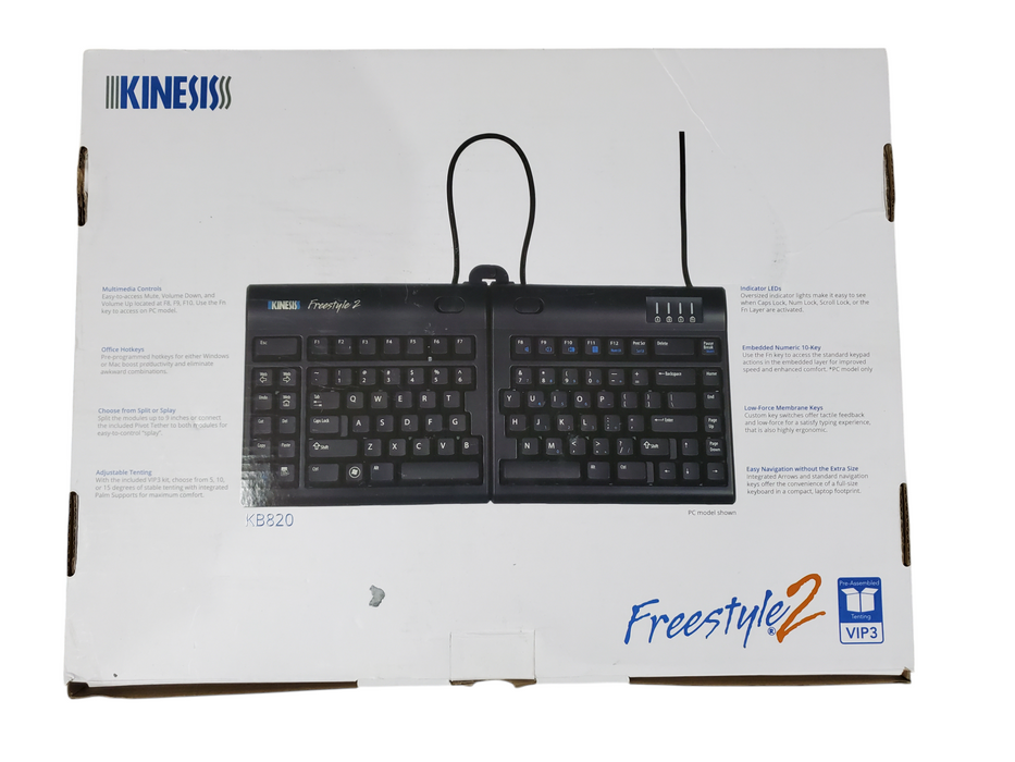 Kinesis Freestyle2 Split Keyboard WITH INTERGRATED ADJUSTABLE TENTING