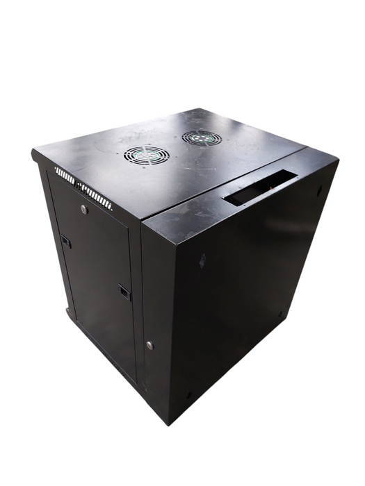 Small Network Rack with Glass Door , Has a Key  =