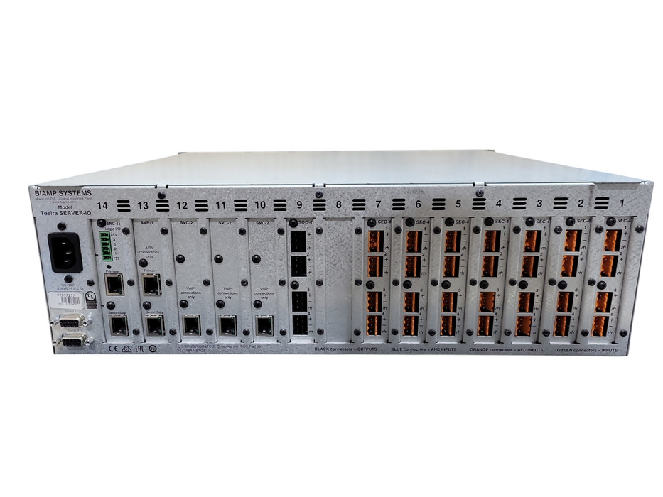 Biamp Tesira SERVER-IO Networked Audio DSP w/ 6x SEC-4, SOC/SIC, 4x SVC  !