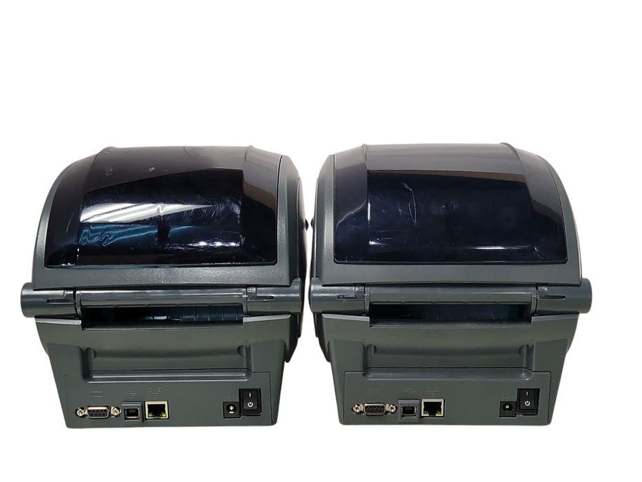 Lot of 2x Zebra GK420t Thermal Label Printers, READ _