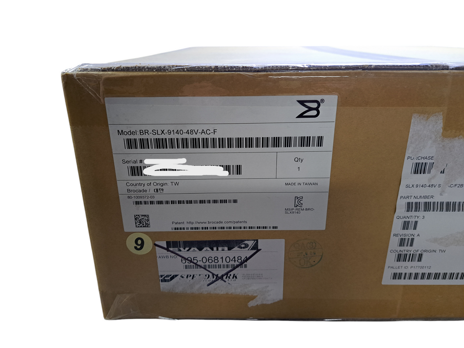 (New) Brocade BR-SLX-9140-48V-AC-F | 48x 25G SFP28, 6x 100G QSFP28 F-B Air Switch