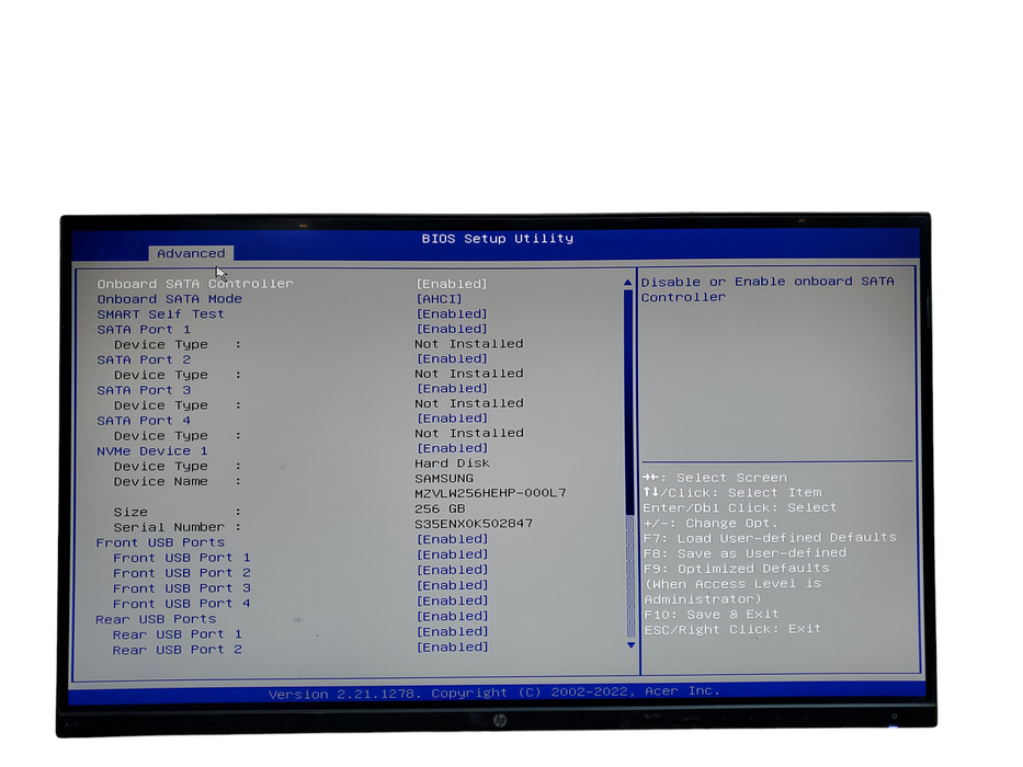 Acer Veriton X4680G SFF, i5-11500, 16GB DDR4, 256GB NVMe, No OS
