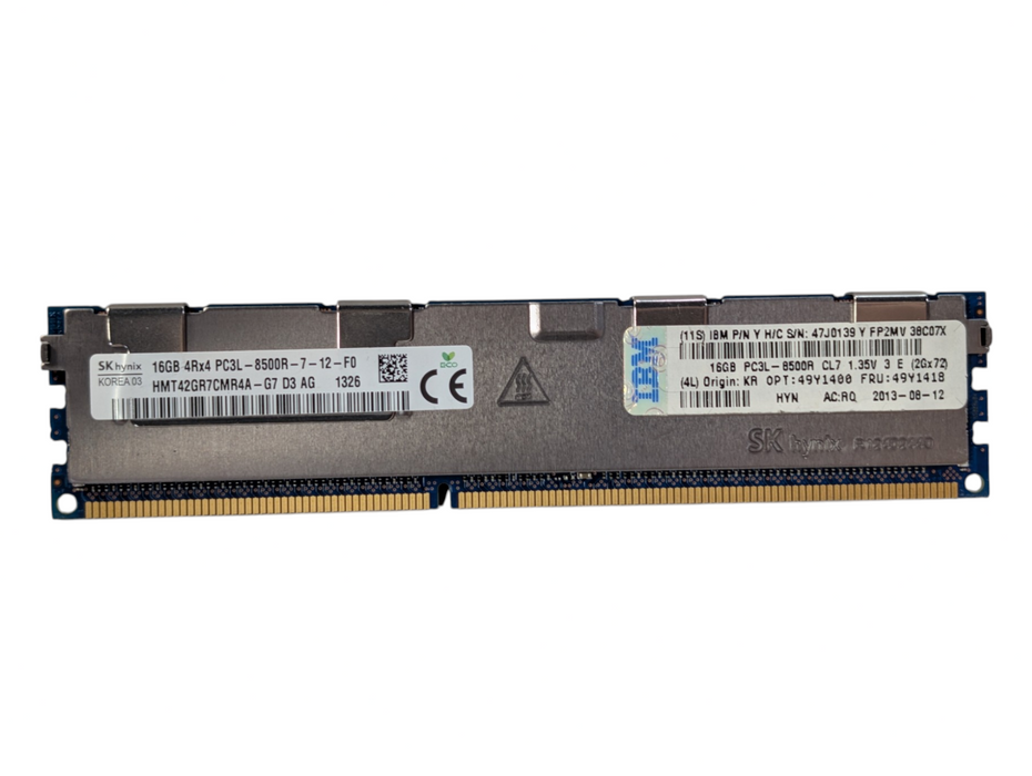 Hynix 16GB DDr3 Server RAM Memory 4Rx4 PC3L-8500R-7-12-F0 Q-