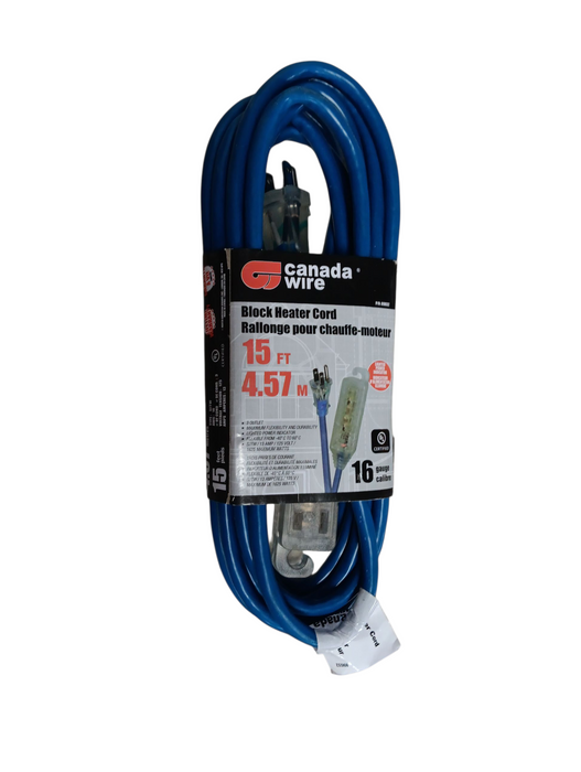 Block Heater Cord 15Ft - Blue