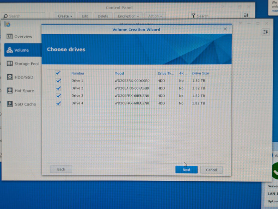 Synology DiskStation DS412+ 4 Bay NAS 4x 2TB HDDs installed -