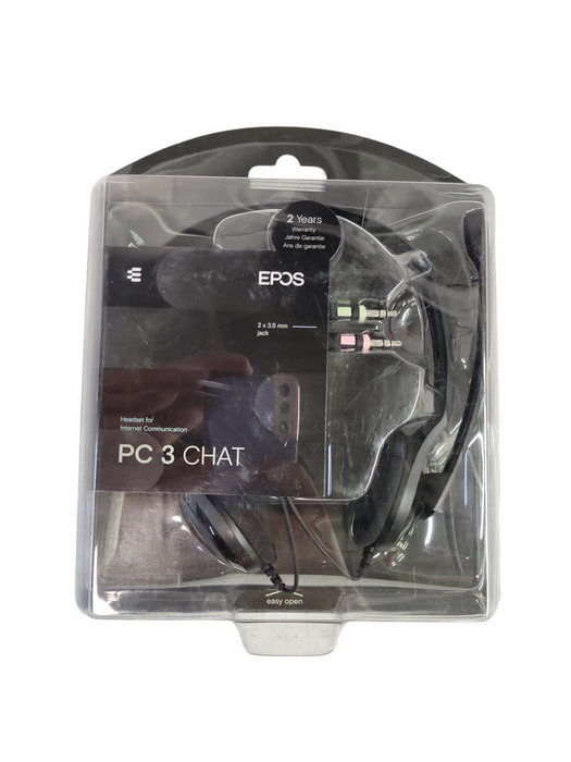 EPOS PC 3 Chat - Durable On-Ear Wired Headset|Noise Cancelling Mic-Brand New