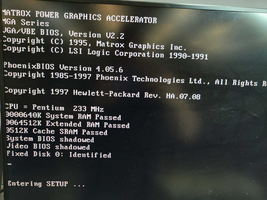 HP Vectra XA5 - Intel Pentium @ 233MHz 64MB RAM Matrox MGA-MIL/2/HP5 %