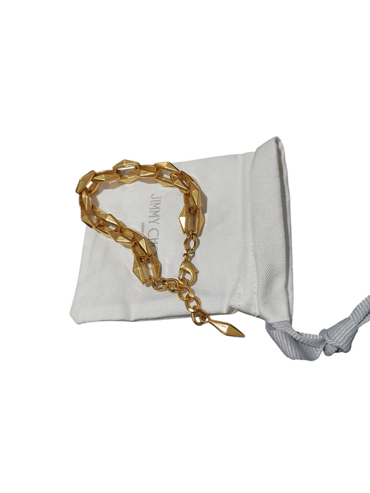 Jimmy Choo London Gold Finish Diamond ChainBracelet =