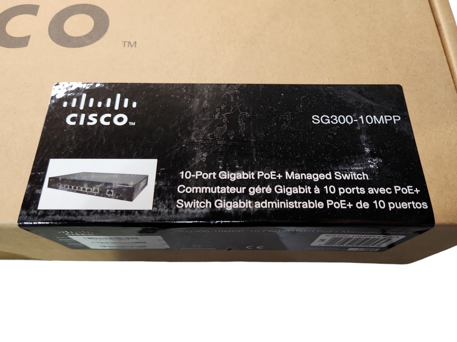 *NEW SEALED* Cisco SG300-10MPP-K9, 10-Port Gigabit PoE+ Managed Switch