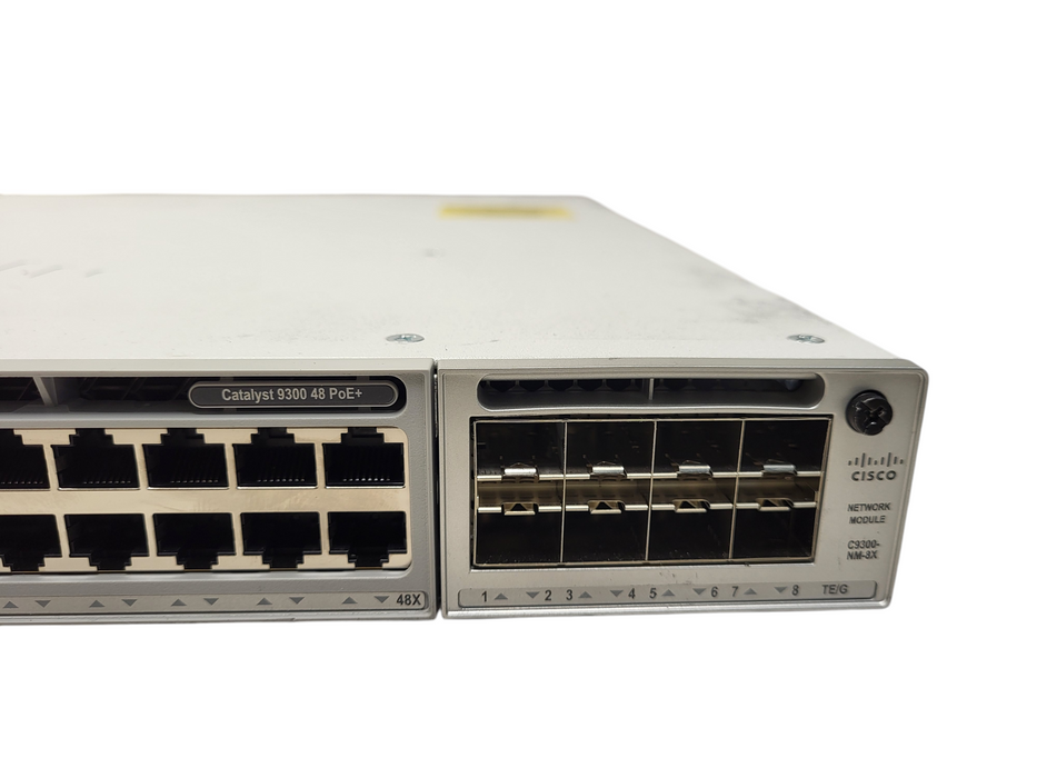 Cisco Catalyst 9300  C9300-48P-E 48x1G PoE+ Switch w/ C9300-NM-8X $