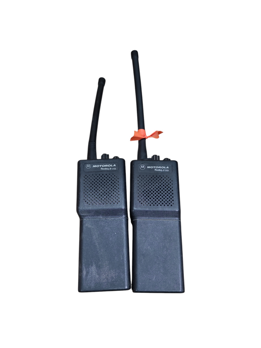 Lot 2x Motorola Radius P110 2 Way Radio Handheld Walkie Talkie