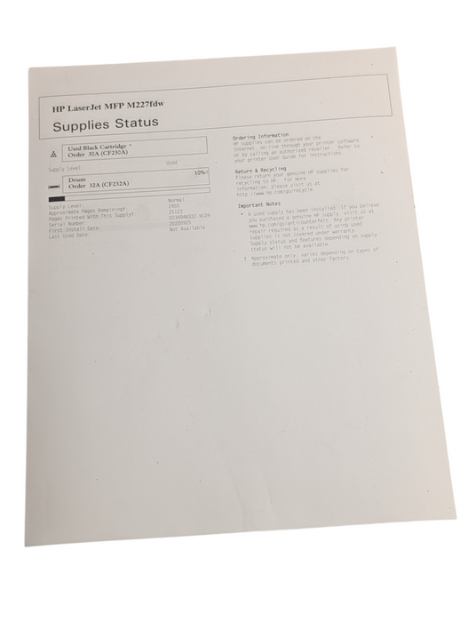 HP LaserJet PRO MFP M227fdw Laser Monochrome Printer  Q-