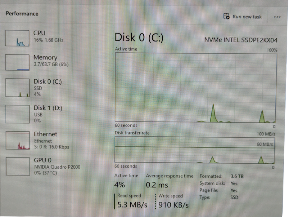 DELL Precision 7920 Workstation Intel Xeon 3106 CPU 64GB RAM P2000 4TB NVMe  -