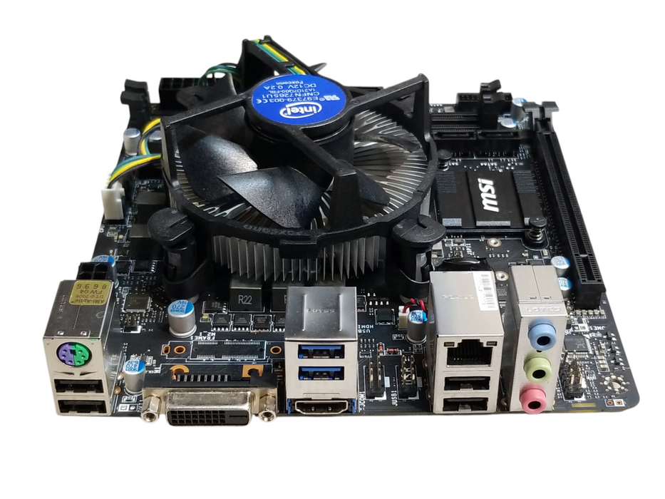 MSI H110I PRO Motherboard Combo w/ Intel i5-7400 CPU 3.0GHz NO RAM/HDD