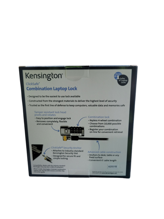 LOT of 2x - Kensington K64697US ClickSafe Combination Laptop Locks