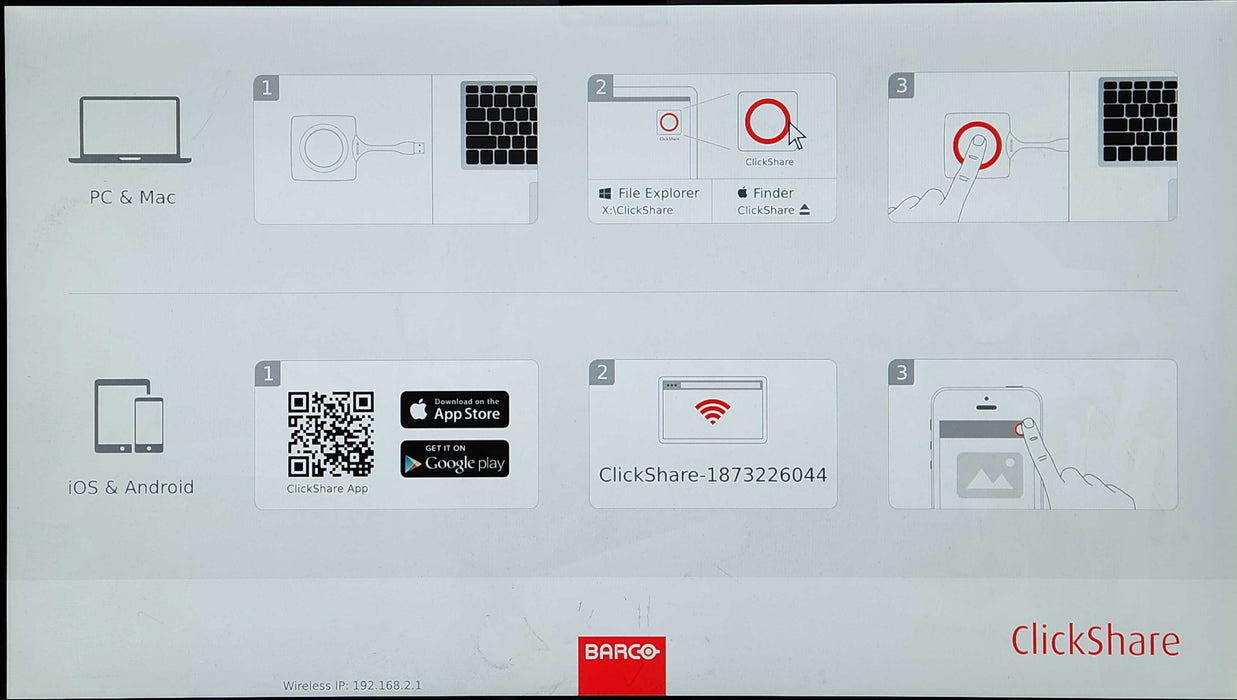 BARCO Clickshare CSE-200+ Wireless Presentation Module, No Click Button