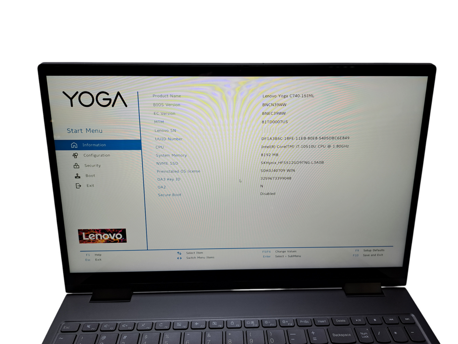 Lenovo Yoga C740 15.6" | Intel Core i7-10510U @1.8GHz, 8GB DDR4, 512GB NVMe ) Lap200