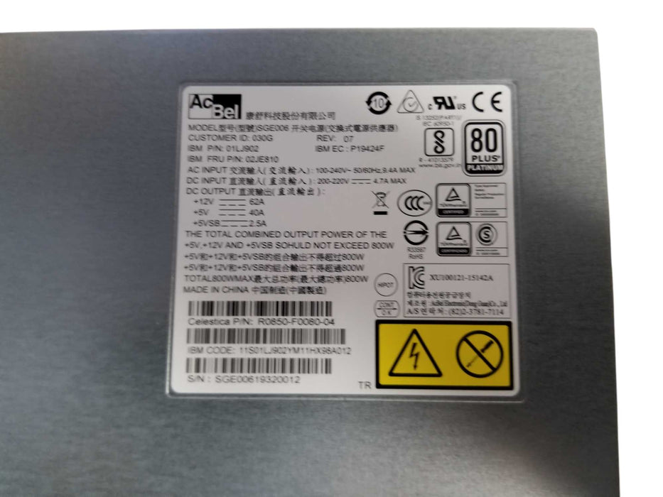 IBM 2072-12F Expansion Enclosure w/ 2x 01AC579-Canisters 2x 800W PSUs NoHDD Q