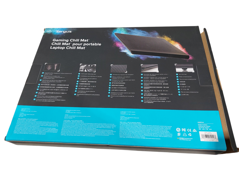 Laptop Cooling Fan Base Targus HD3 Gaming Chill Mat Model: AWES7US  =