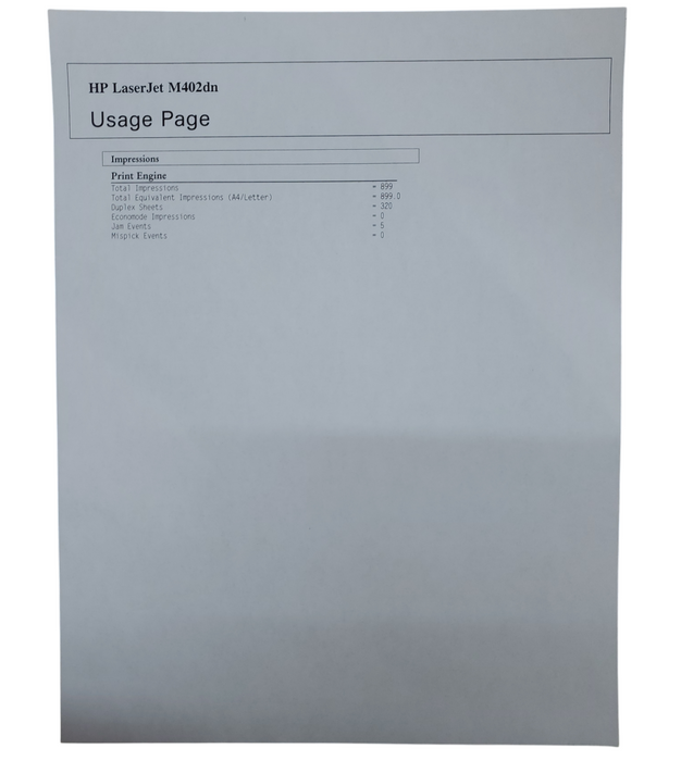 HP LaserJet Pro M402dn Monochrome Laser Printer - No Toner, Low Page Count