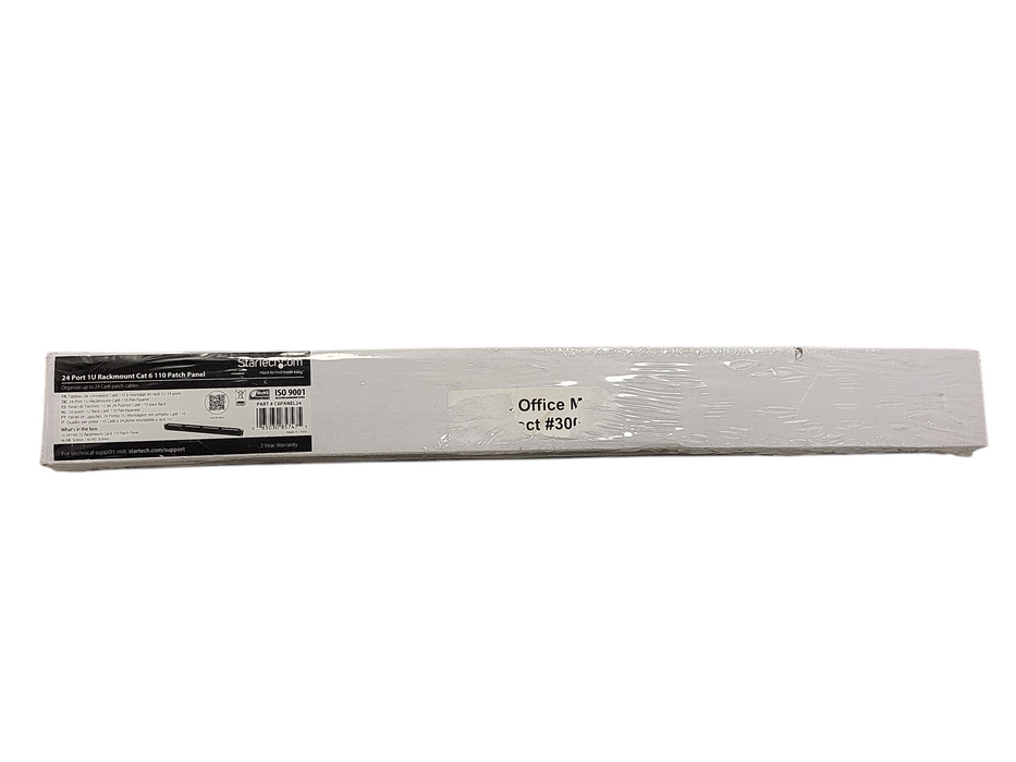 StarTech 24 Port 1U Rackmount Cat 6 110 Patch Panel C6PANEL24 Brand new Q$