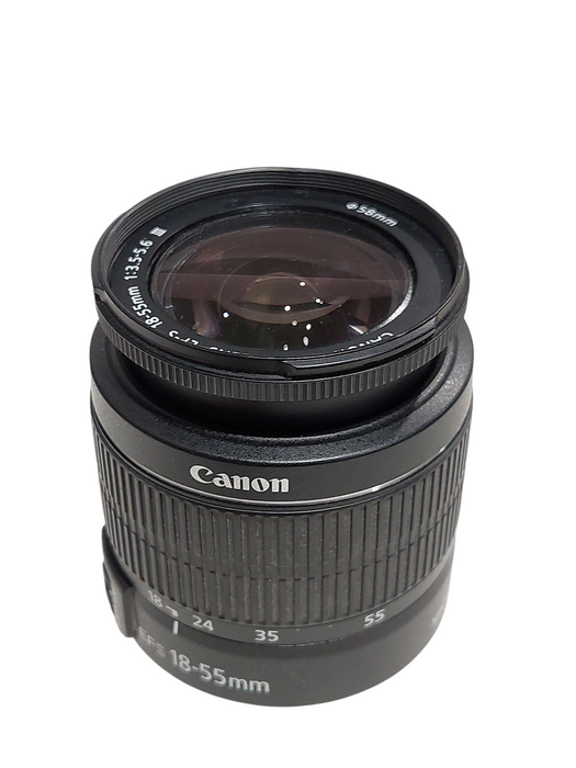 Canon Zoom Lens EF-S  18-55mm   1:3.5-5.6  58mm Macro 0.25m/0.8ft  =