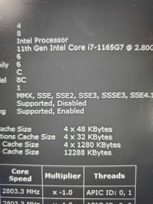 Lenovo ThinkPad E14 gen 2 i7-1165G7@2.80GHz 12GB RAM 256NVME+500GB HDD READ  Lap200