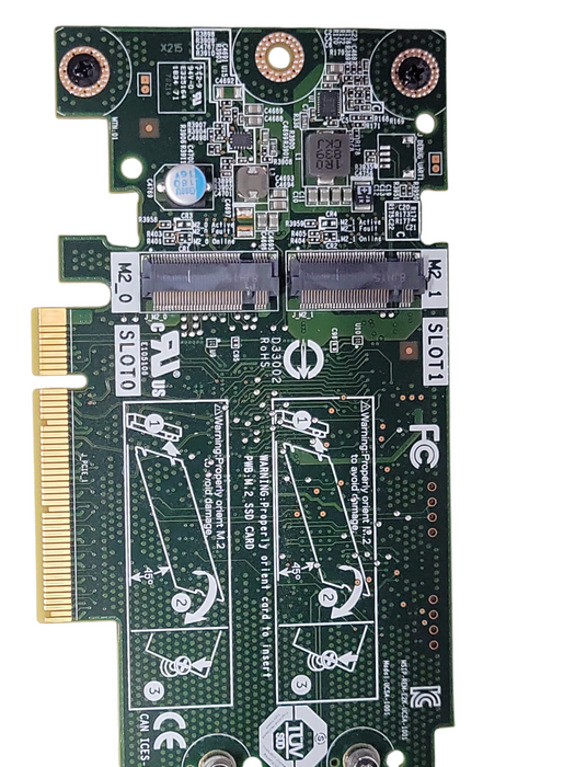 Dell 072WKY Boss Card M.2 2x SSD PCIe Low Profile Bracket, No M.2 _