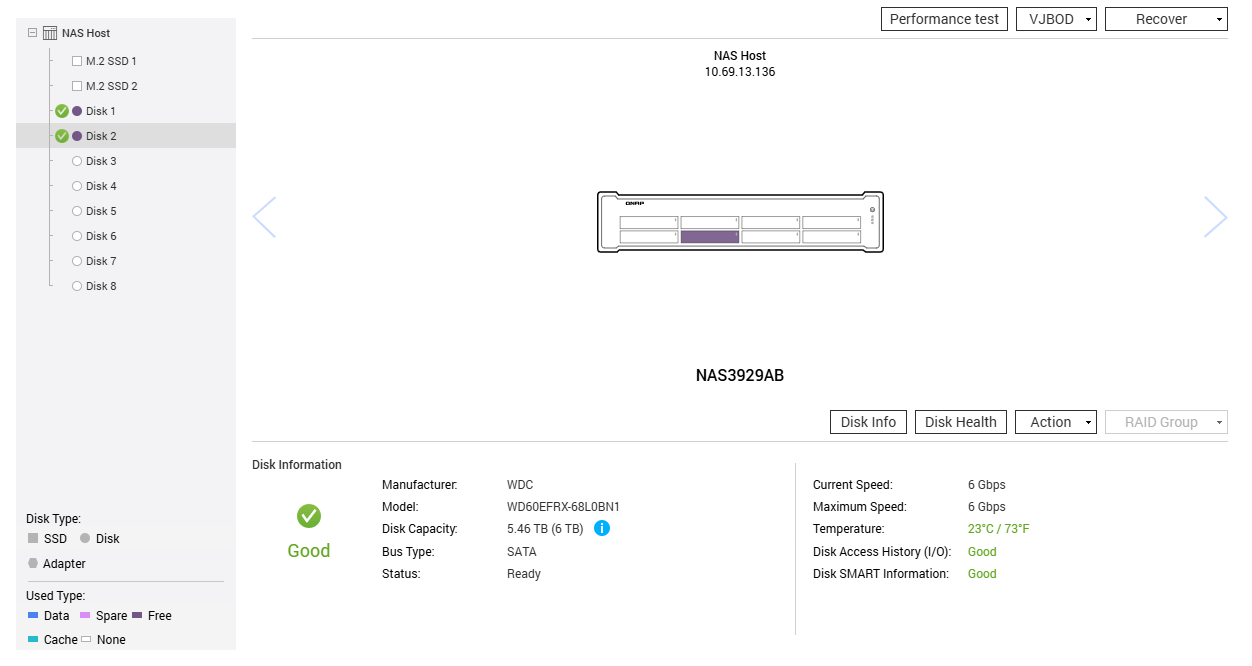 QNAP TS-873U-RP 8-Bays NAS 8GB RAM w/ 2x 6TB HDDs & 8x HDD Caddies