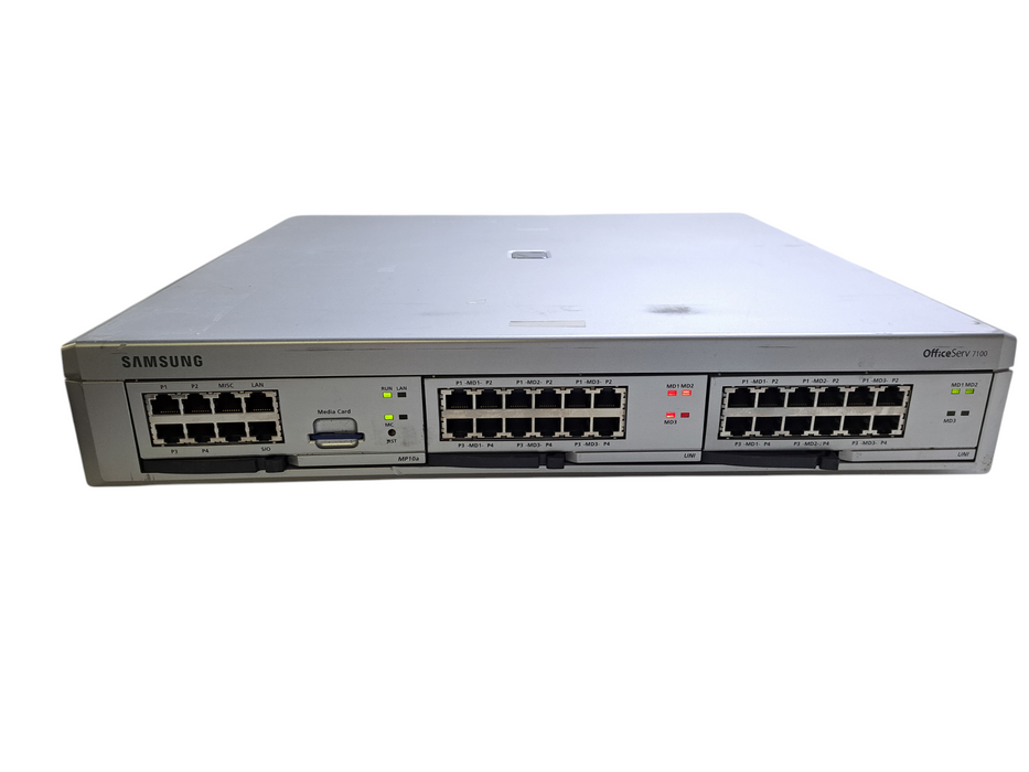 Samsung OfficeServ 7100 Chassis w/ 1x MP10a & 2x UNI Modules *READ* )