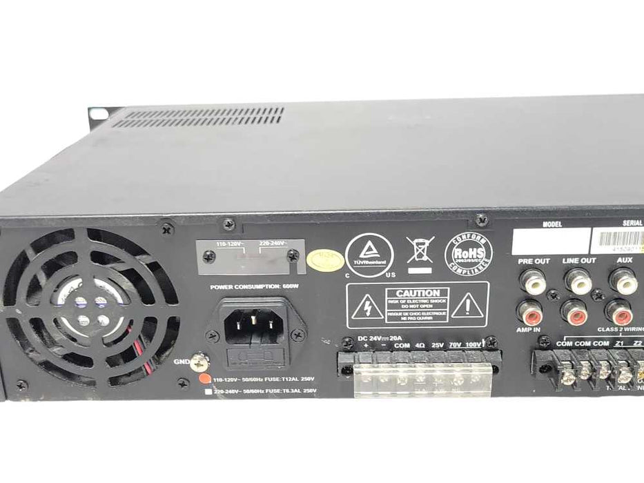 Factor X-7240-4 four zone commercial mixer amplifier, READ _