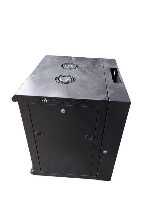 Small Network Rack with Glass Door , Has a Key  =