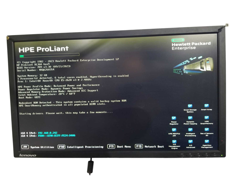 HP ProLiant DL360 Gen9, Xeon E5-2620 v3, 32GB DDR4, P440ar, 2x500W, NoHDD