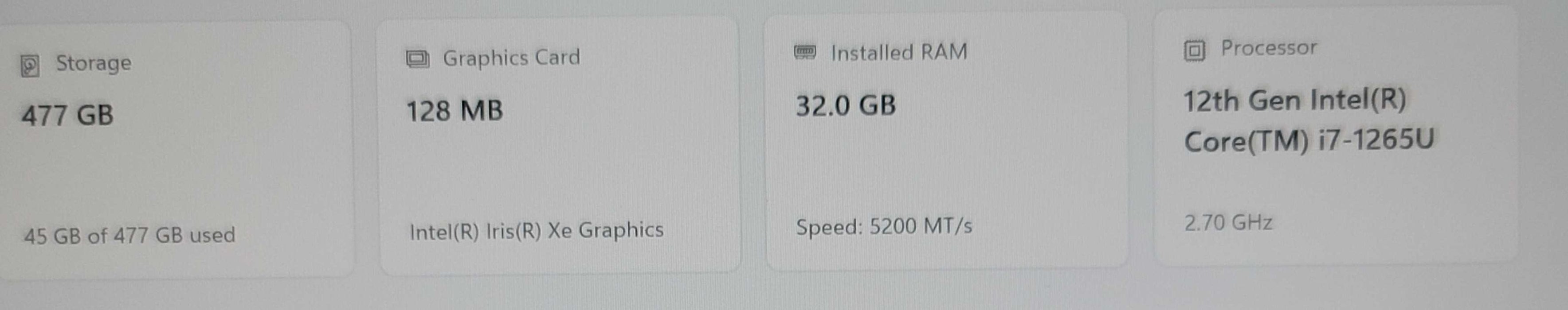 Microsoft Surface Laptop 5 i7-1265U 32GB RAM 512GB NVMe  β Lap200