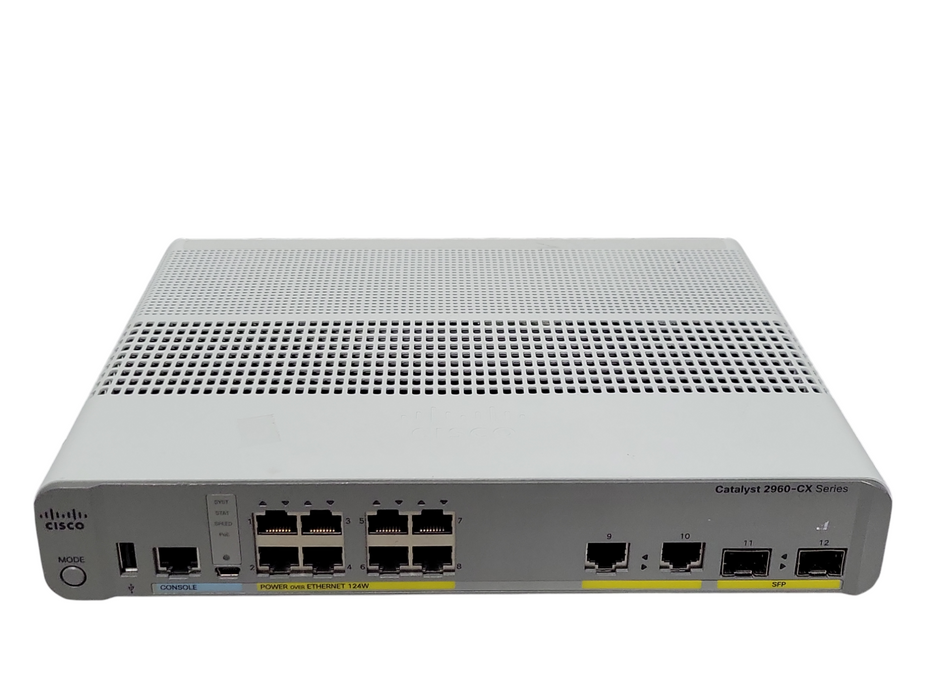 Cisco WS-C2960CX-8PC-L 8-Port GbE PoE+ 2x 1G SFP Switch _