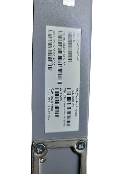 Juniper Networks EX4300-48T-AFI 650-044932 Gigabit Ethernet Switch w/ 2*PSU %